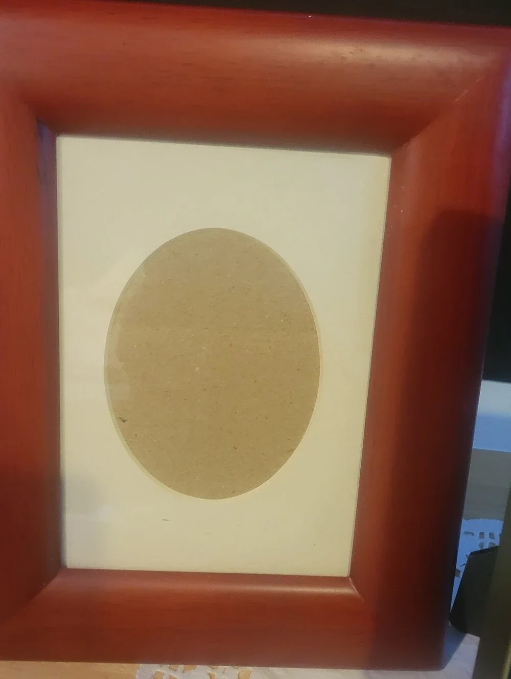 Pair of 2 Wood Picture Frames Burnt Red & Kelly Green 3 x 4.5 Wall or Free Stand
